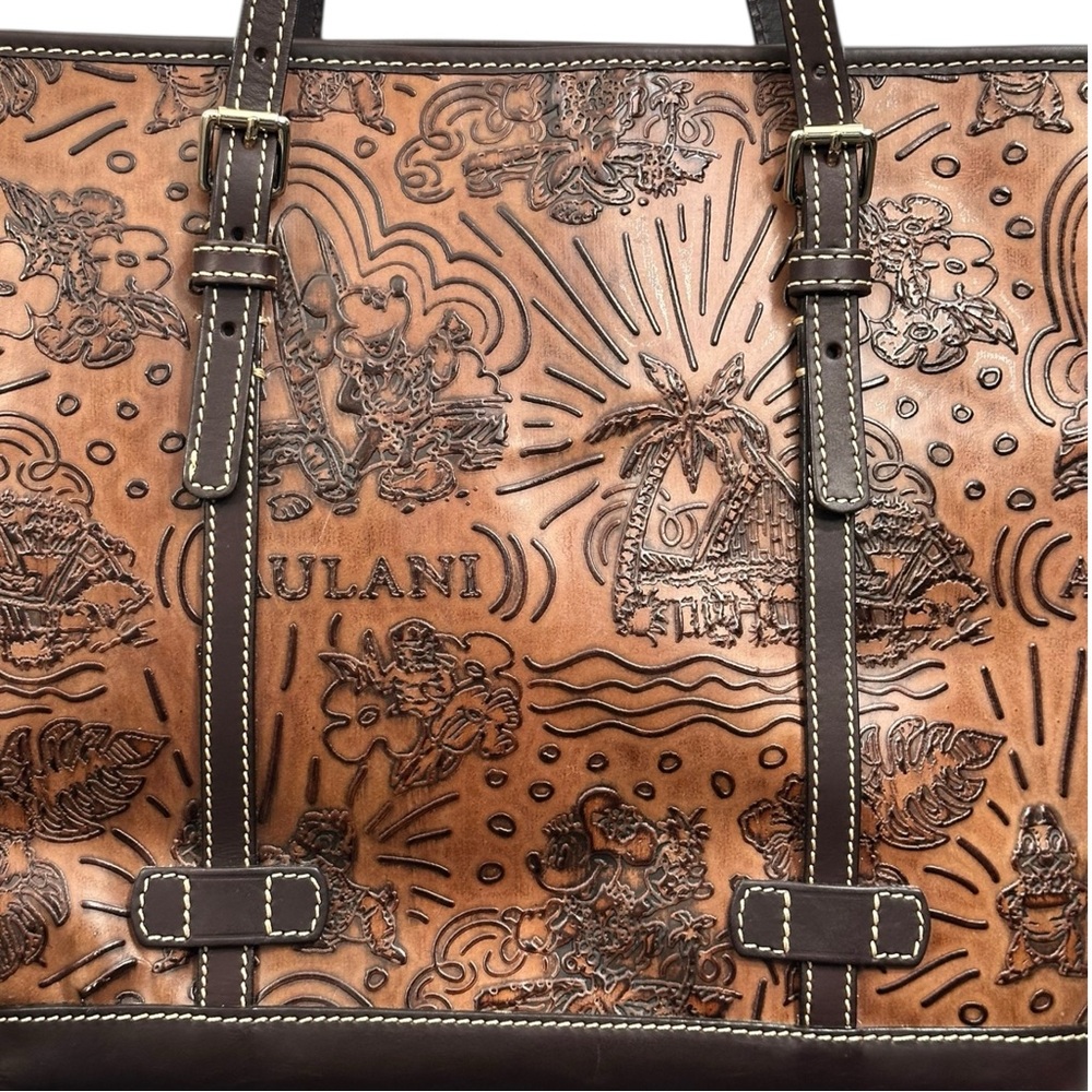 Dooney & Bourke Disney Parks Aulani Brown Leather Tote Bag - Picture 6 of 11